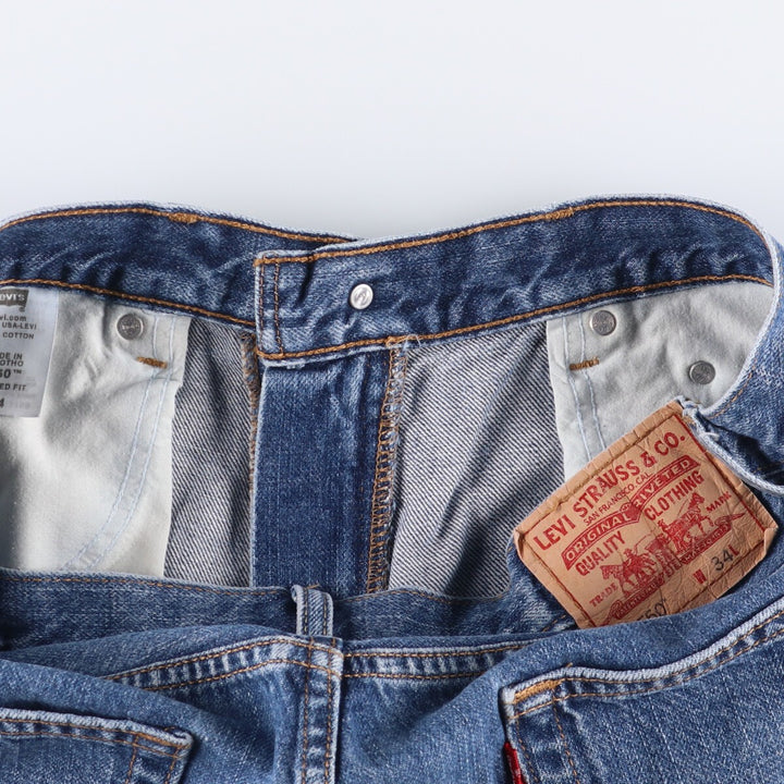 Levi's 550 Relaxed Fit Denim Shorts, Men's, W35 equivalent cotton blue type Vintage Second Hand