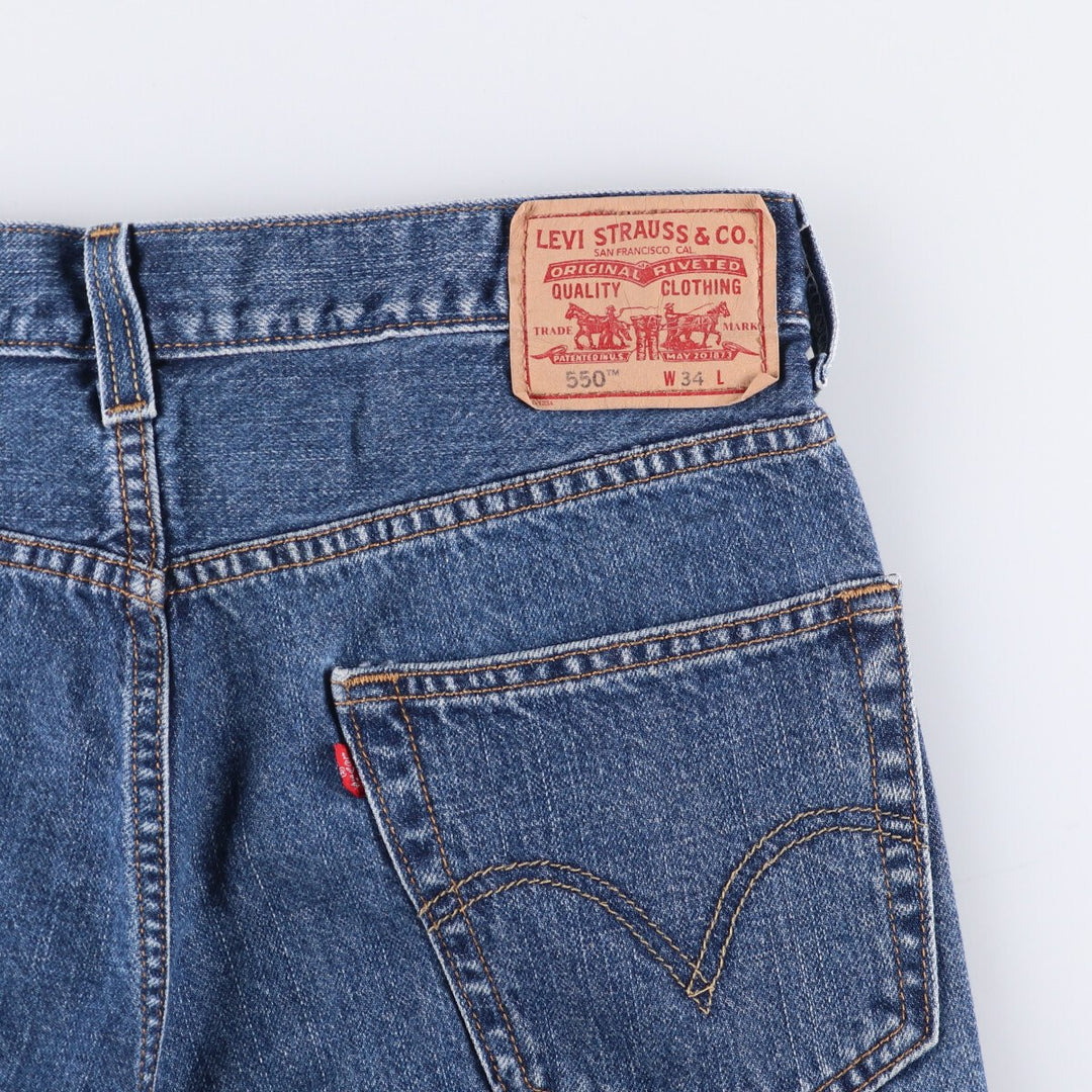 Levi's 550 Relaxed Fit Denim Shorts, Men's Size W34 cotton blue type Vintage Second Hand