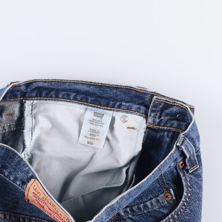 Levi's 550 Relaxed Fit Denim Shorts, Men's Size W34 cotton blue type Vintage Second Hand
