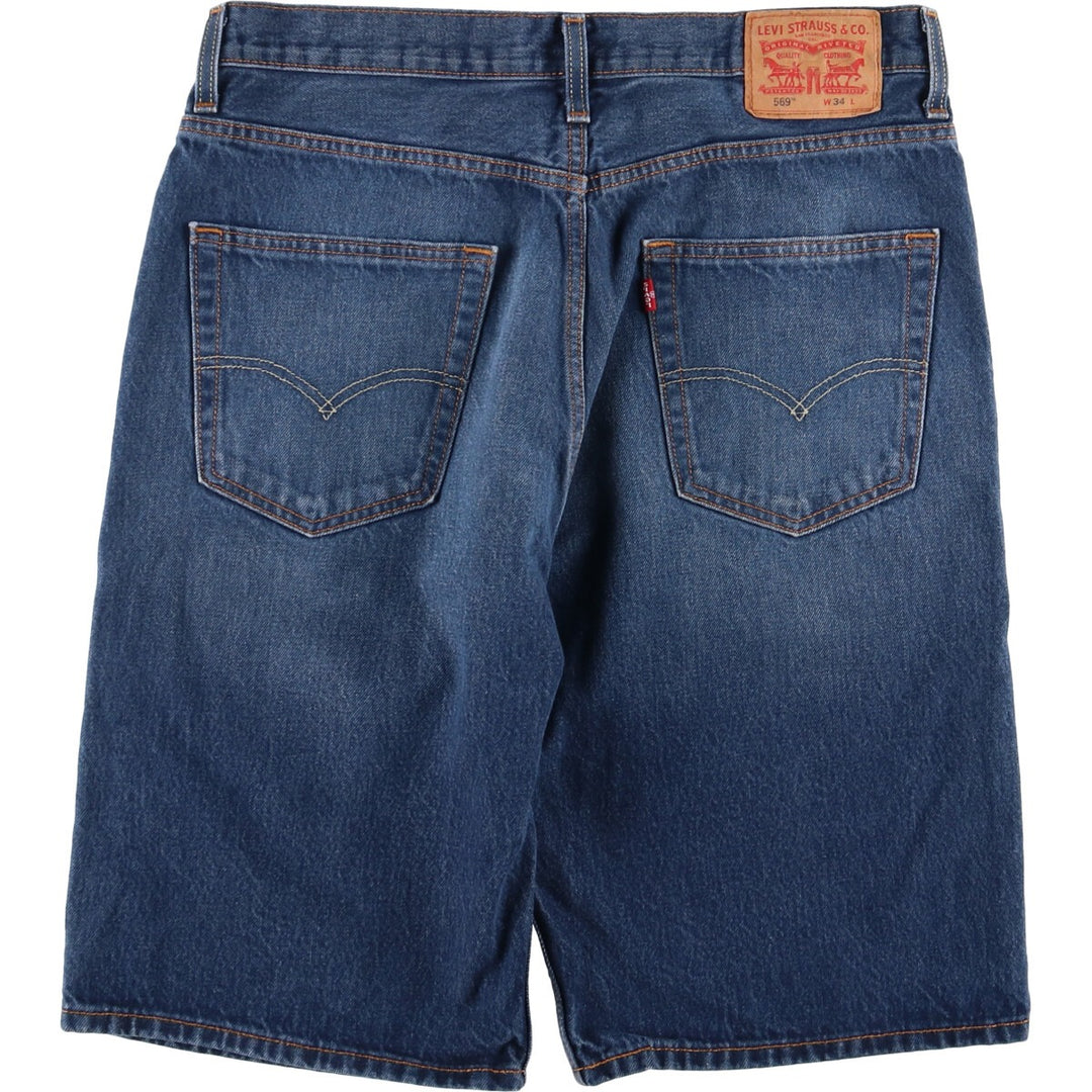 Levi's 569 denim shorts, half pants, jorts, men's size w36 cotton blue type Vintage Second Hand