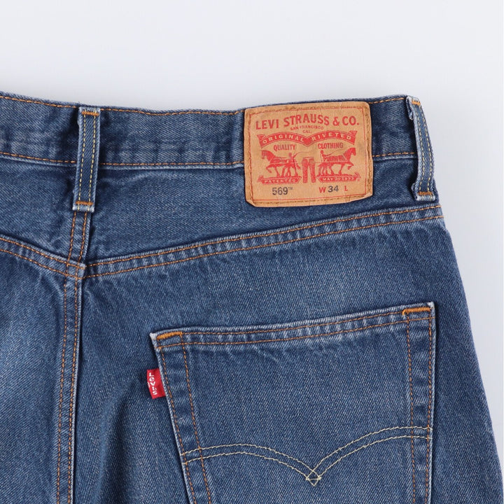Levi's 569 denim shorts, half pants, jorts, men's size w36 cotton blue type Vintage Second Hand