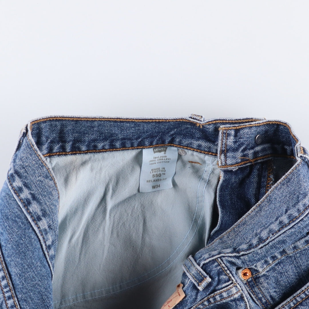 Levi's 550 Relaxed Fit Denim Shorts, Men's Size W36 cotton blue type Vintage Second Hand
