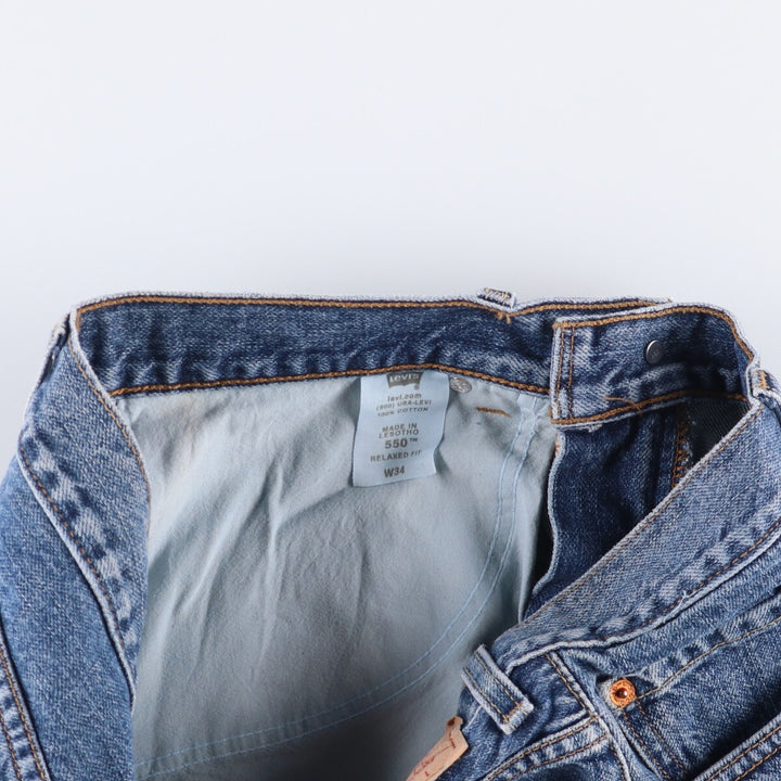 Levi's 550 Relaxed Fit Denim Shorts, Men's Size W36 cotton blue type Vintage Second Hand