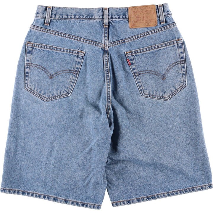 90'S Levi's 550 Relaxed Fit Denim Shorts/Jorts Men's Size 33 (Vintage) cotton blue type Vintage Second Hand