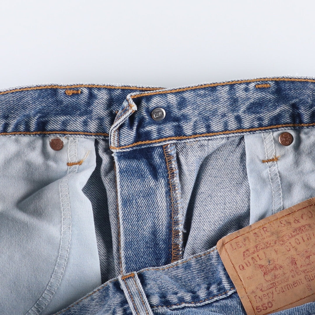 90'S Levi's 550 Relaxed Fit Denim Shorts/Jorts Men's Size 33 (Vintage) cotton blue type Vintage Second Hand