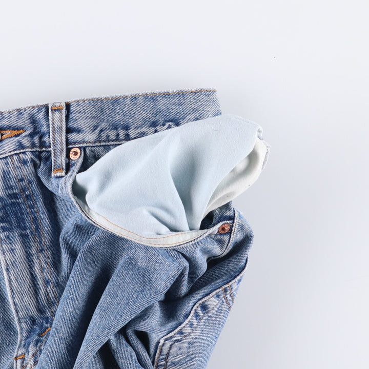90'S Levi's 550 Relaxed Fit Denim Shorts/Jorts Men's Size 33 (Vintage) cotton blue type Vintage Second Hand
