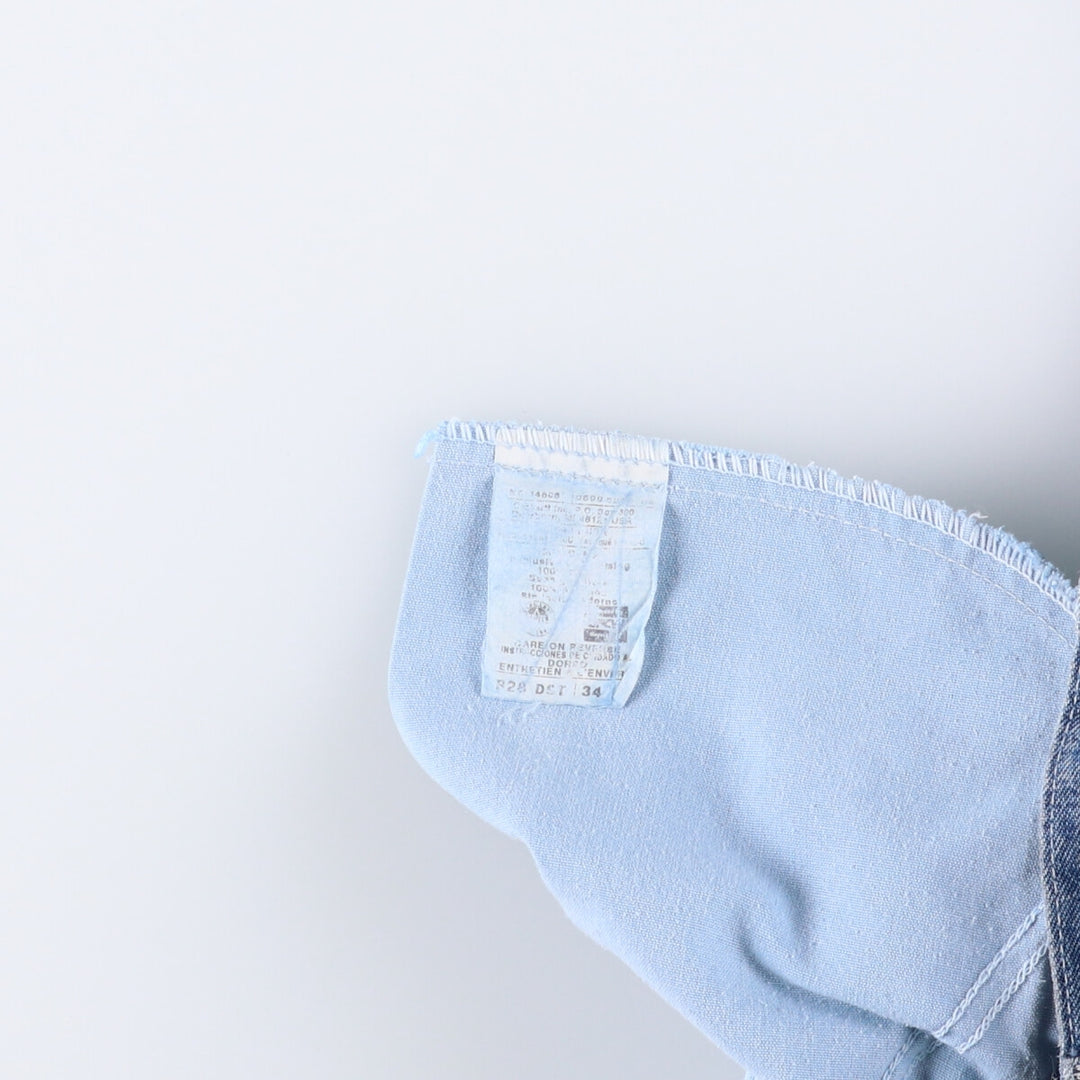 90'S Carhartt denim painter shorts, made in the USA, men's size W34, vintage unclear blue type Vintage Second Hand
