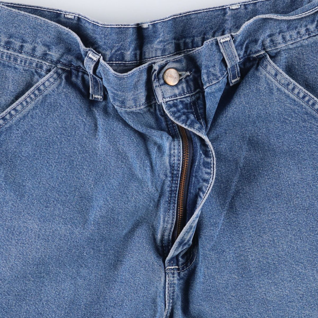90'S Carhartt denim painter shorts, made in the USA, men's size W34, vintage unclear blue type Vintage Second Hand
