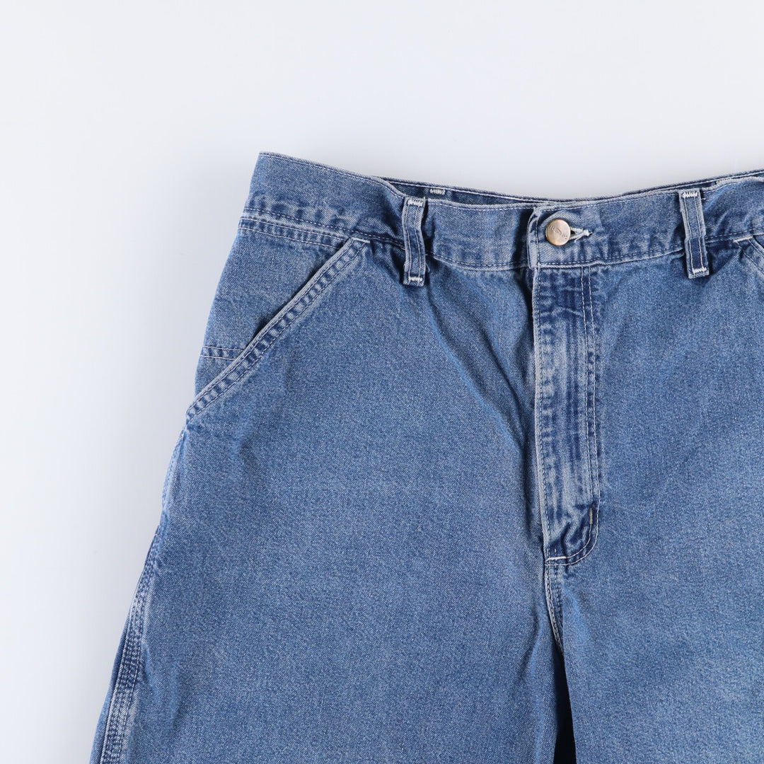 90'S Carhartt denim painter shorts, made in the USA, men's size W34, vintage unclear blue type Vintage Second Hand