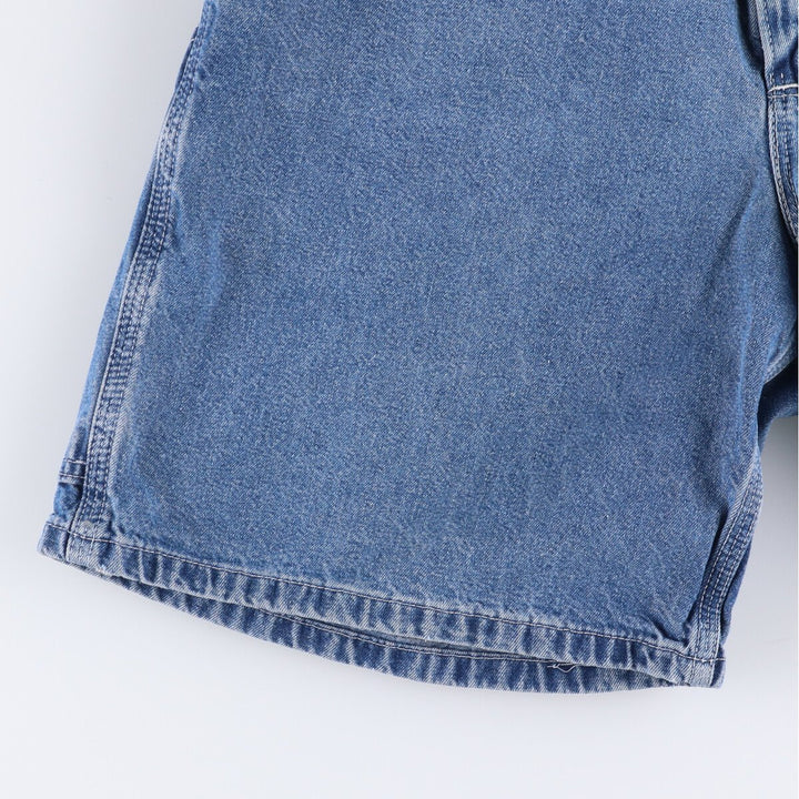 90'S Carhartt denim painter shorts, made in the USA, men's size W34, vintage unclear blue type Vintage Second Hand