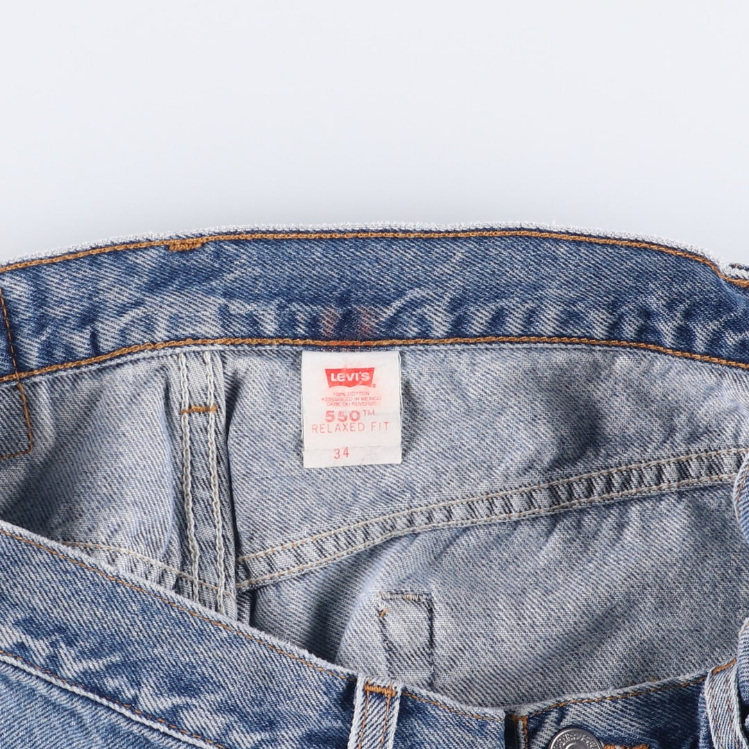 90'S Levi's 550 Relaxed Fit Denim Shorts/Jorts, Men's, Size 34, Vintage cotton blue type Vintage Second Hand