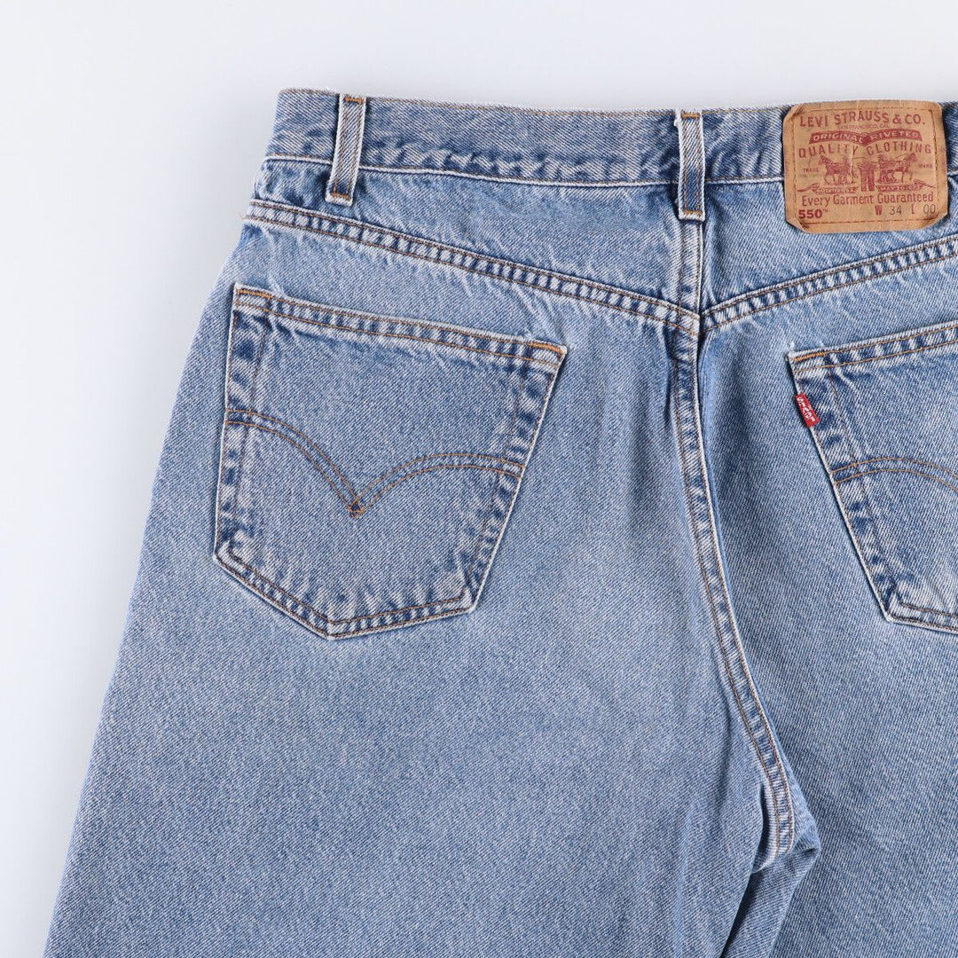 90'S Levi's 550 Relaxed Fit Denim Shorts/Jorts, Men's, Size 34, Vintage cotton blue type Vintage Second Hand