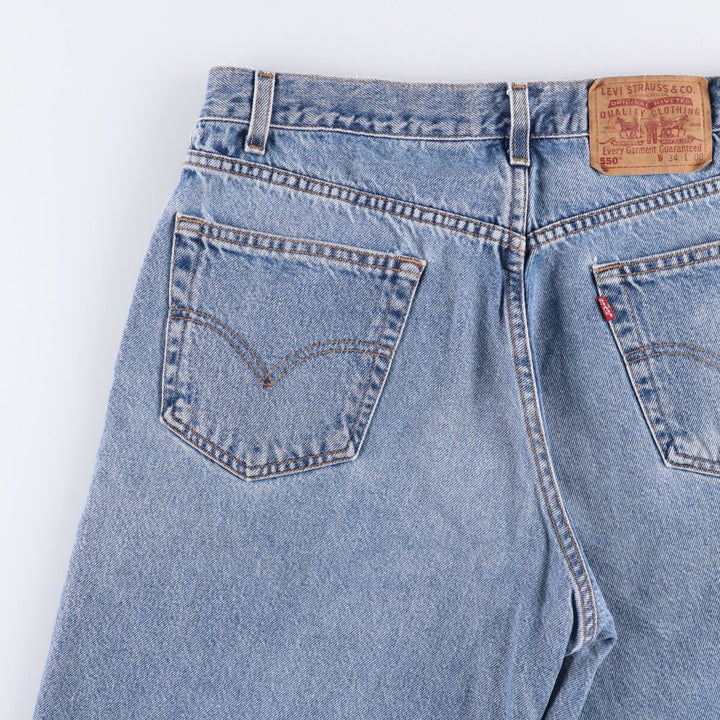 90'S Levi's 550 Relaxed Fit Denim Shorts/Jorts, Men's, Size 34, Vintage cotton blue type Vintage Second Hand