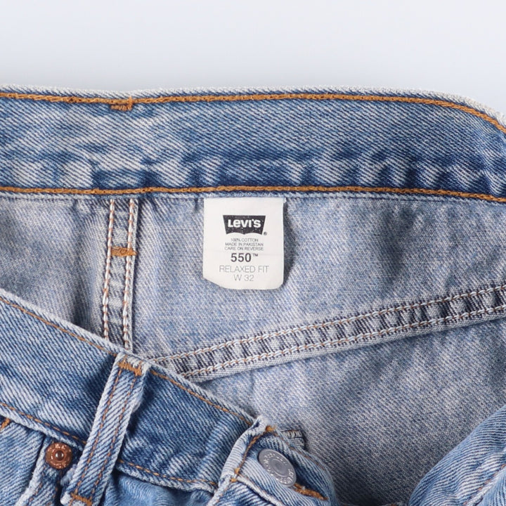 Levi's 550 Relaxed Fit Denim Shorts, Men's, W31 equivalent cotton blue type Vintage Second Hand