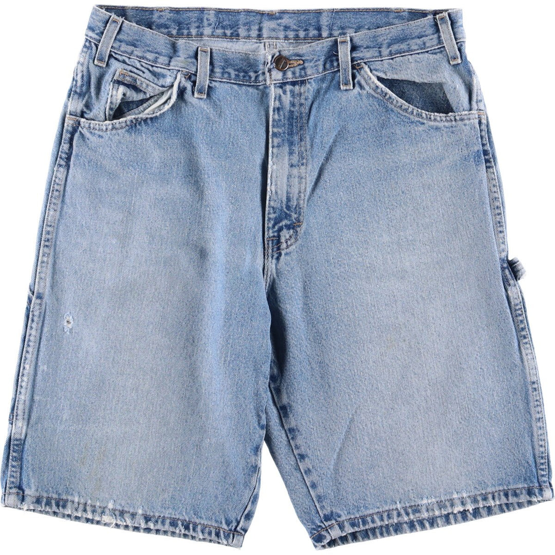 Dickies Relaxed Fit Denim Painter Shorts, Men's, W34 equivalent cotton blue type Vintage Second Hand