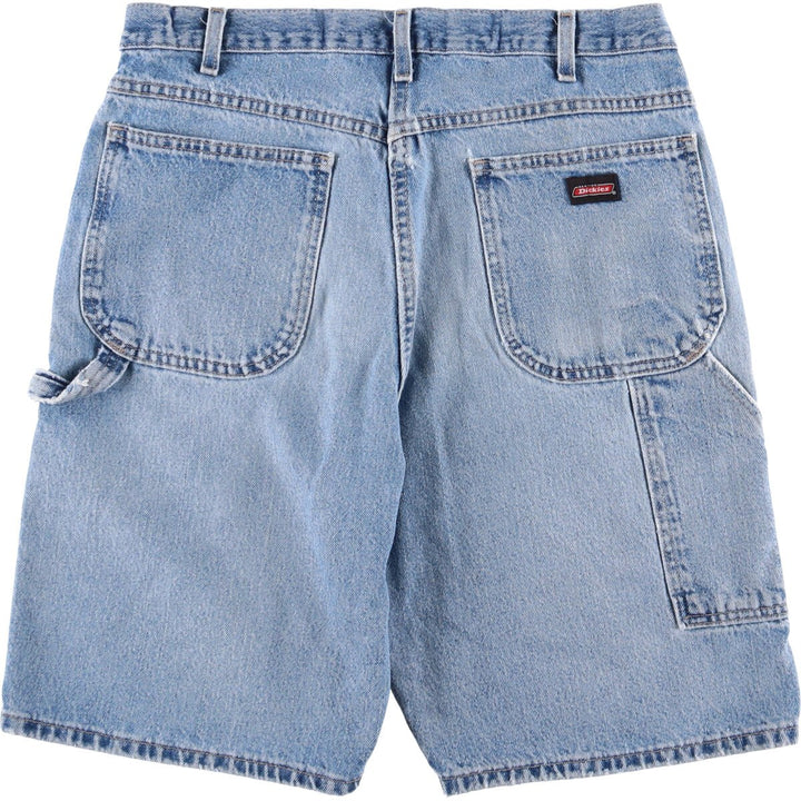 Dickies Relaxed Fit Denim Painter Shorts, Men's, W34 equivalent cotton blue type Vintage Second Hand