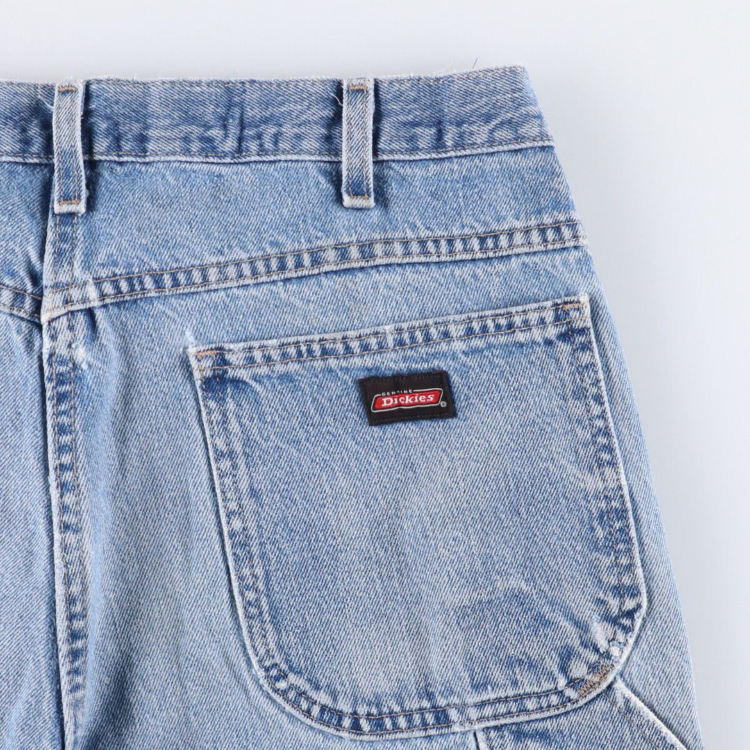 Dickies Relaxed Fit Denim Painter Shorts, Men's, W34 equivalent cotton blue type Vintage Second Hand