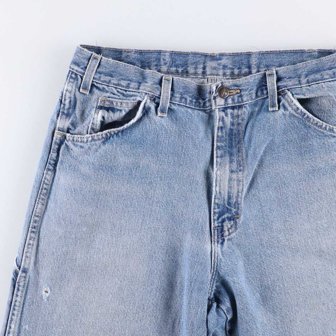 Dickies Relaxed Fit Denim Painter Shorts, Men's, W34 equivalent cotton blue type Vintage Second Hand