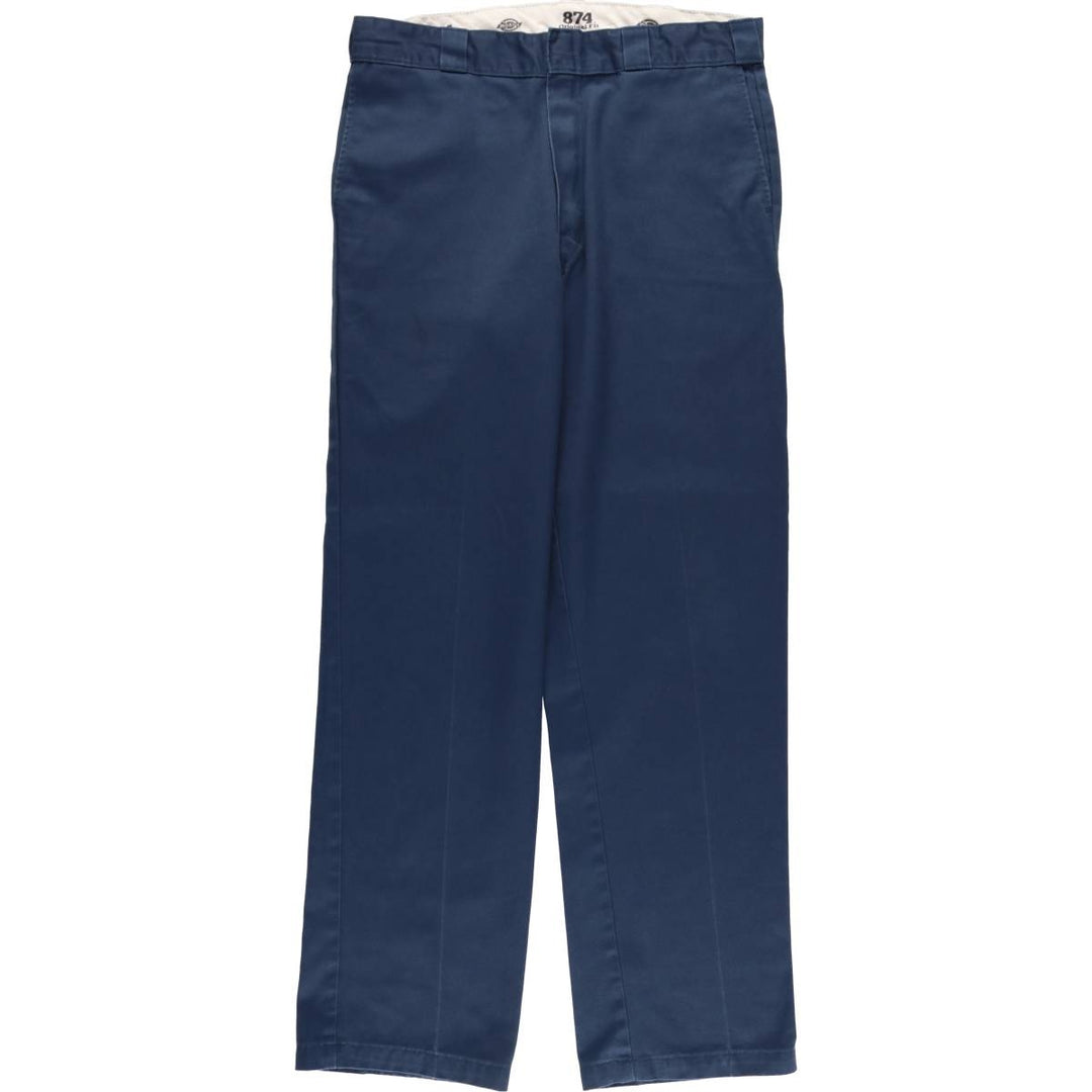 Dickies 874 ORIGINAL FIT Work Pants for Men, Size W36 polyester navy blue type Vintage Second Hand