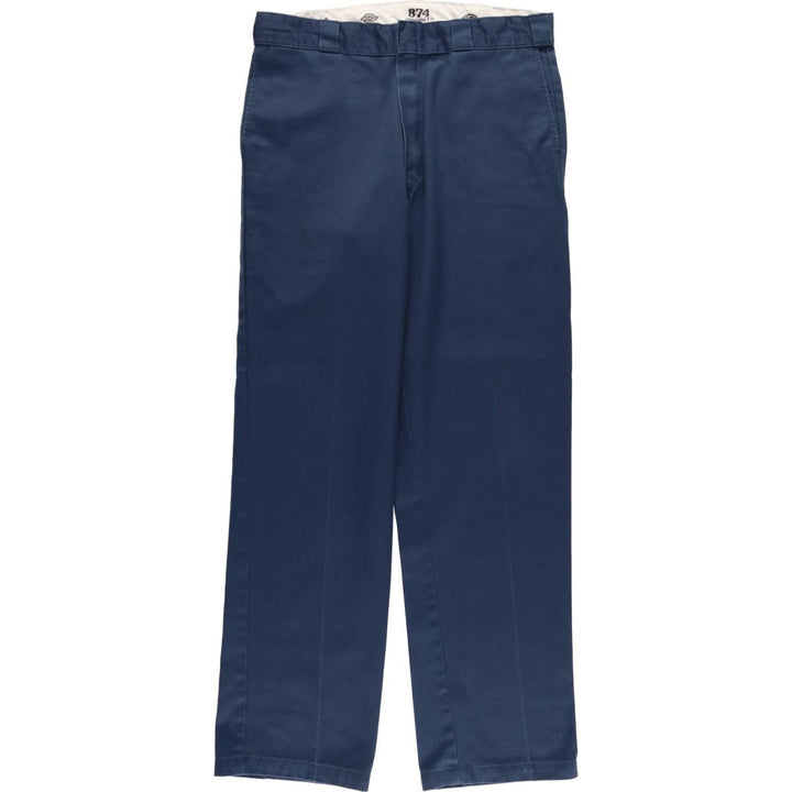 Dickies 874 ORIGINAL FIT Work Pants for Men, Size W36 polyester navy blue type Vintage Second Hand
