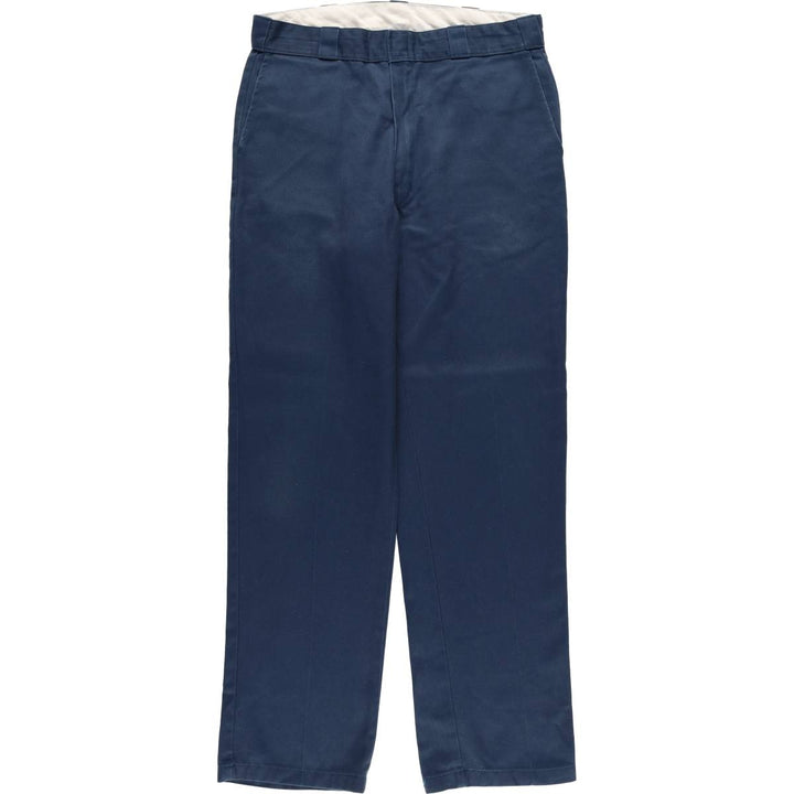 Dickies Men's Work Pants, Size W35 polyester navy blue type Vintage Second Hand