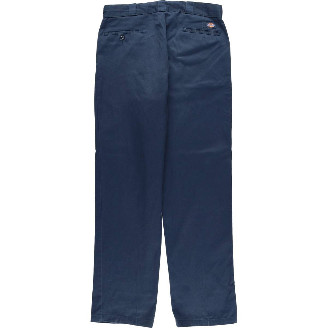 Dickies Men's Work Pants, Size W35 polyester navy blue type Vintage Second Hand