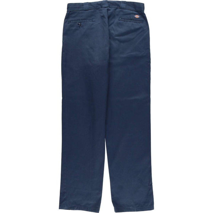 Dickies Men's Work Pants, Size W35 polyester navy blue type Vintage Second Hand