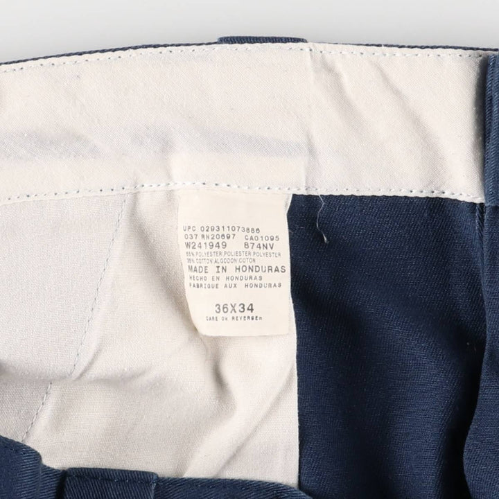 Dickies Men's Work Pants, Size W35 polyester navy blue type Vintage Second Hand