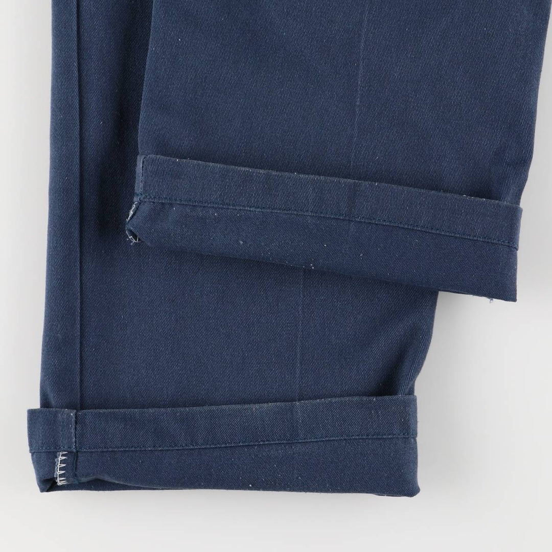 Dickies Men's Work Pants, Size W35 polyester navy blue type Vintage Second Hand