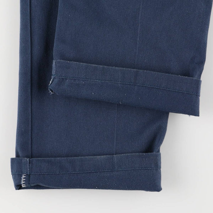 Dickies Men's Work Pants, Size W35 polyester navy blue type Vintage Second Hand