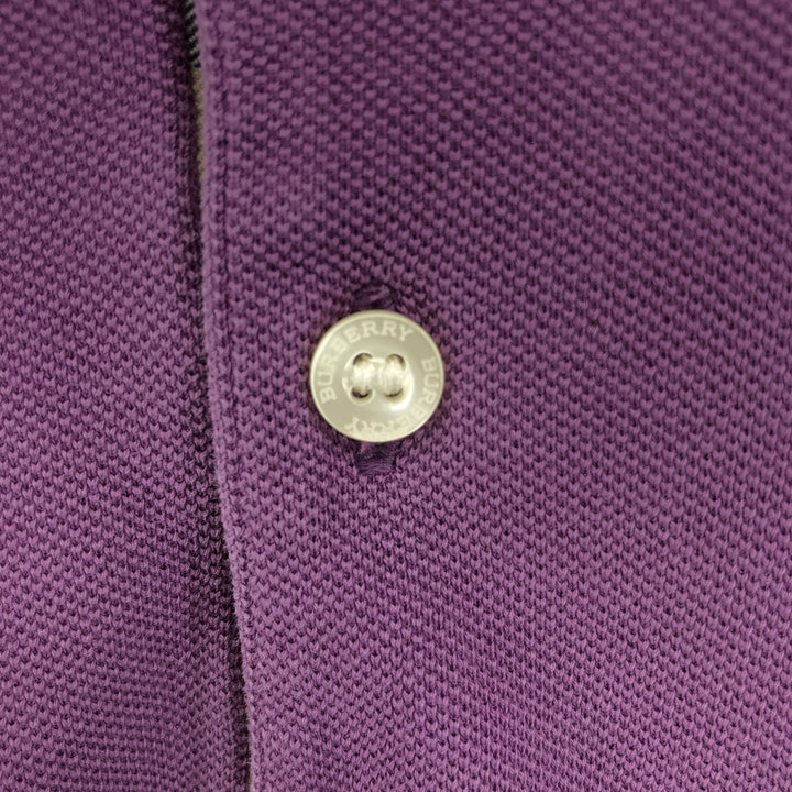 Burberry's BRIT short-sleeved polo shirt, men's size XL cotton purple type Vintage Second Hand