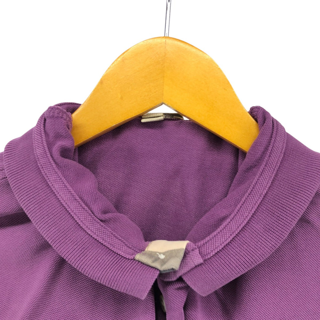 Burberry's BRIT short-sleeved polo shirt, men's size XL cotton purple type Vintage Second Hand