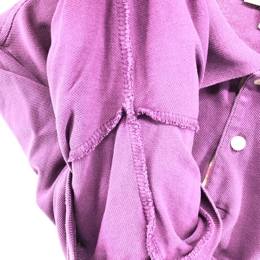 Burberry's BRIT short-sleeved polo shirt, men's size XL cotton purple type Vintage Second Hand