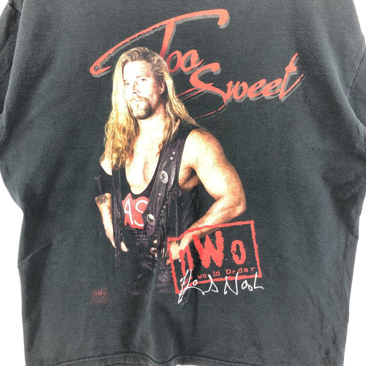 KEVIN NASH Pro Wrestling Sports Print T-Shirt Men's XL unclear black type Vintage Second Hand