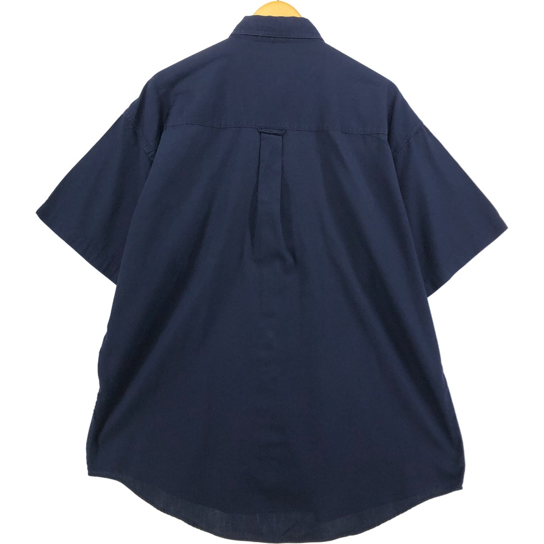 90'S Ralph Lauren CHAPS short sleeve button down shirt, men's size L, vintage cotton navy blue type Vintage Second Hand