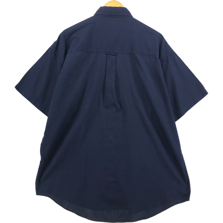 90'S Ralph Lauren CHAPS short sleeve button down shirt, men's size L, vintage cotton navy blue type Vintage Second Hand