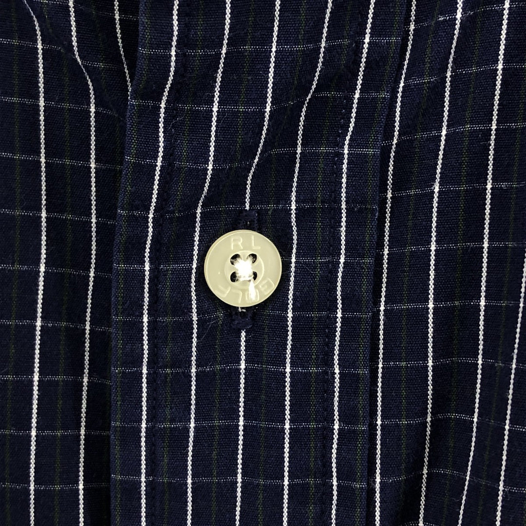 Ralph Lauren RALPH LAUREN GOLF TILDEN short sleeve button down check shirt men's M equivalent cotton navy blue type Vintage Second Hand