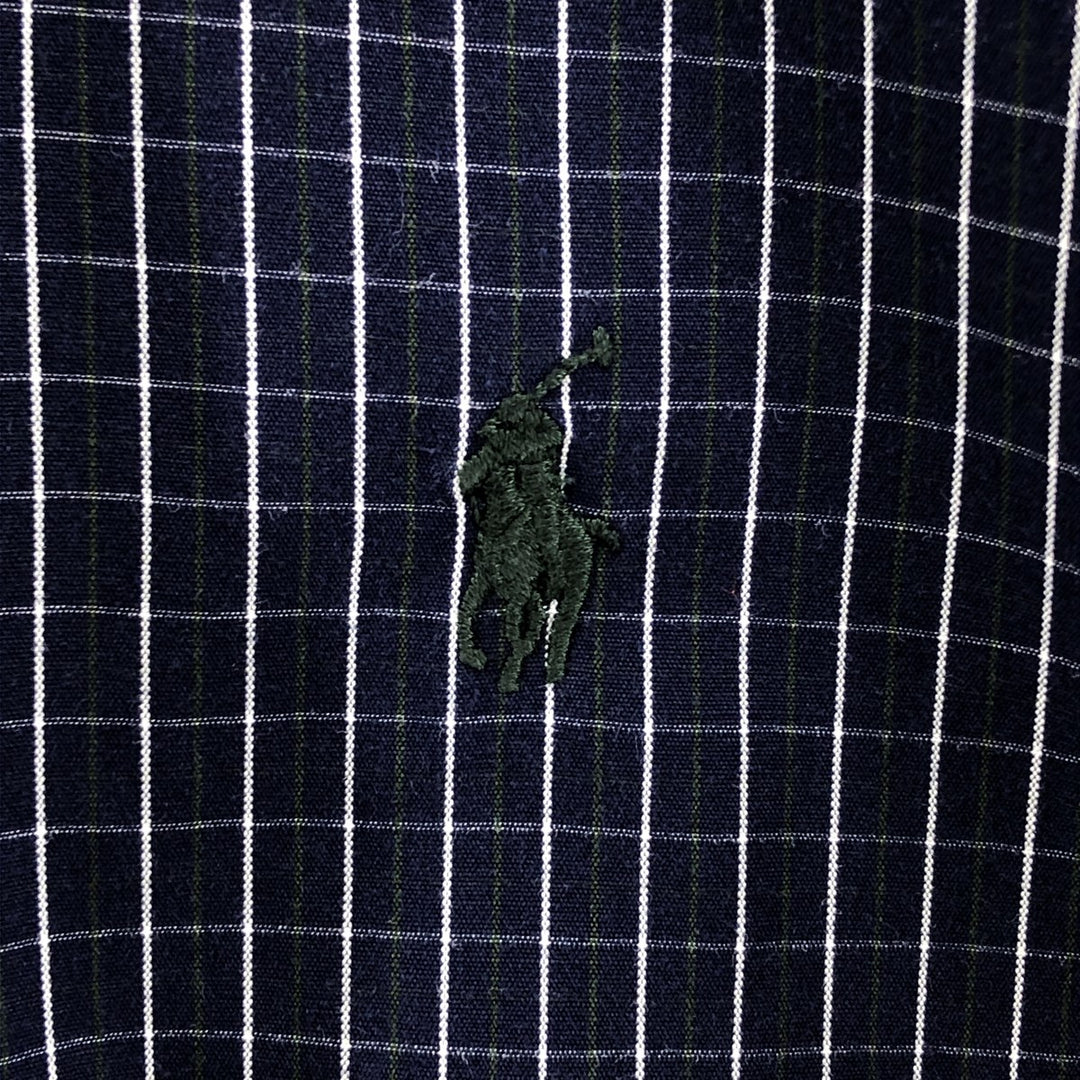 Ralph Lauren RALPH LAUREN GOLF TILDEN short sleeve button down check shirt men's M equivalent cotton navy blue type Vintage Second Hand
