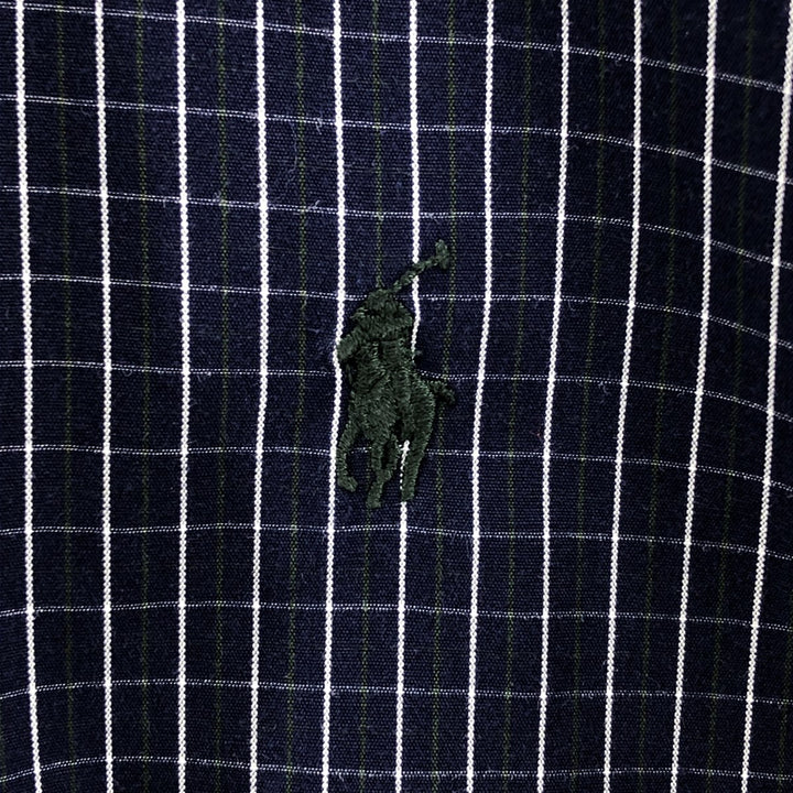 Ralph Lauren RALPH LAUREN GOLF TILDEN short sleeve button down check shirt men's M equivalent cotton navy blue type Vintage Second Hand