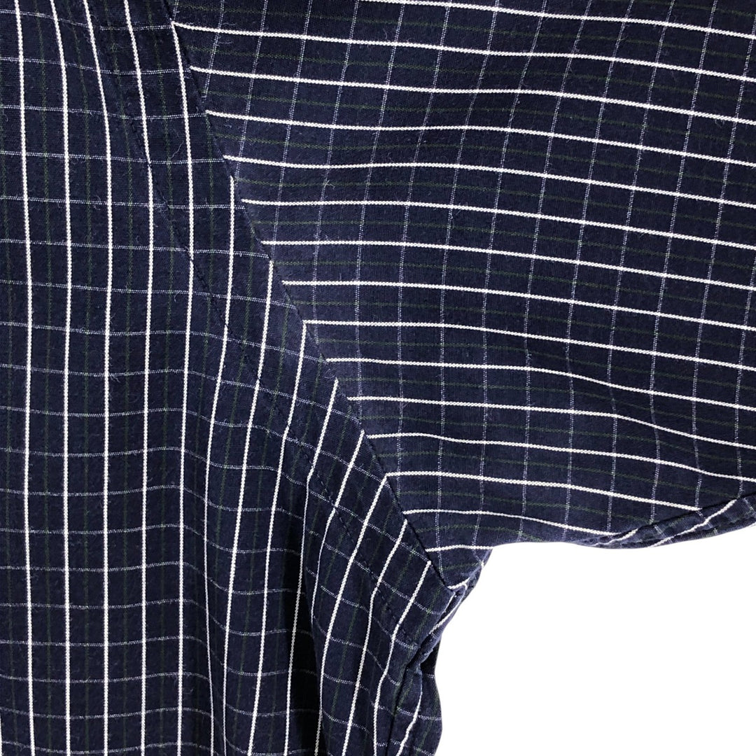 Ralph Lauren RALPH LAUREN GOLF TILDEN short sleeve button down check shirt men's M equivalent cotton navy blue type Vintage Second Hand