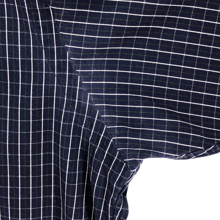 Ralph Lauren RALPH LAUREN GOLF TILDEN short sleeve button down check shirt men's M equivalent cotton navy blue type Vintage Second Hand