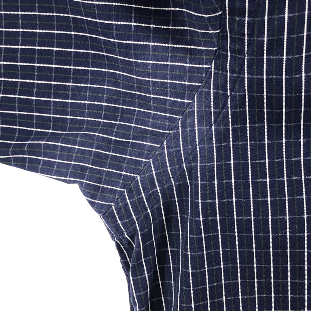 Ralph Lauren RALPH LAUREN GOLF TILDEN short sleeve button down check shirt men's M equivalent cotton navy blue type Vintage Second Hand