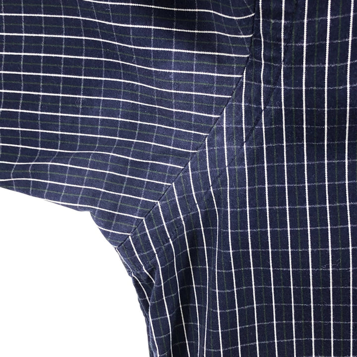 Ralph Lauren RALPH LAUREN GOLF TILDEN short sleeve button down check shirt men's M equivalent cotton navy blue type Vintage Second Hand