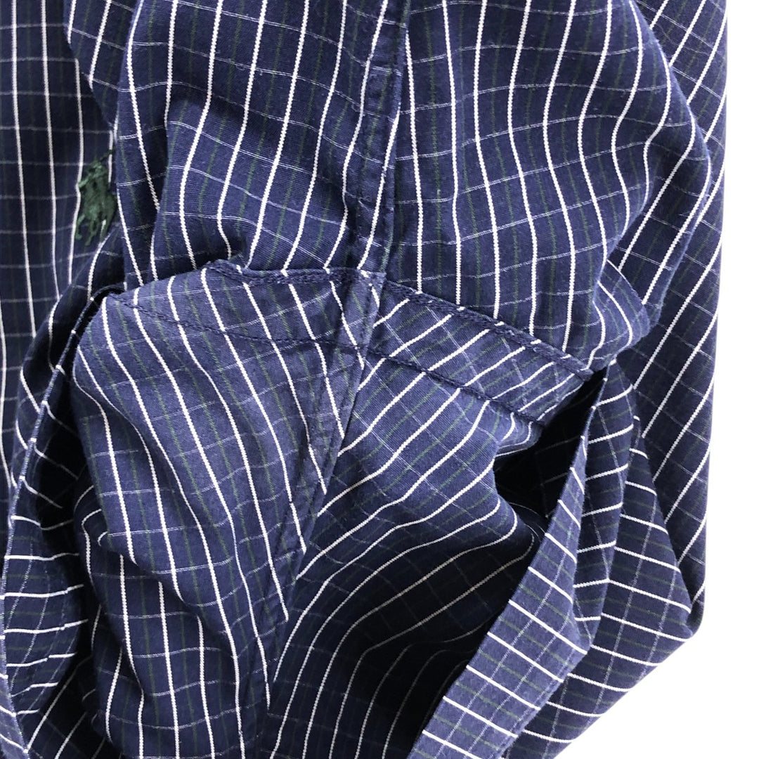 Ralph Lauren RALPH LAUREN GOLF TILDEN short sleeve button down check shirt men's M equivalent cotton navy blue type Vintage Second Hand