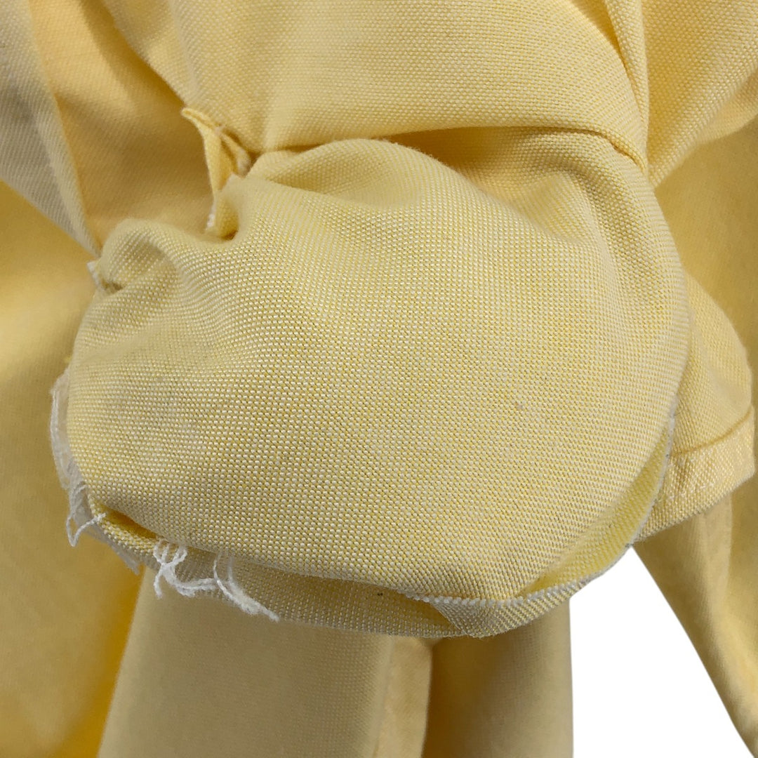 Vintage LLBean short-sleeved button-down shirt from the 1980'S to 1990s, made in the USA, size L. cotton yellow type Vintage Second Hand