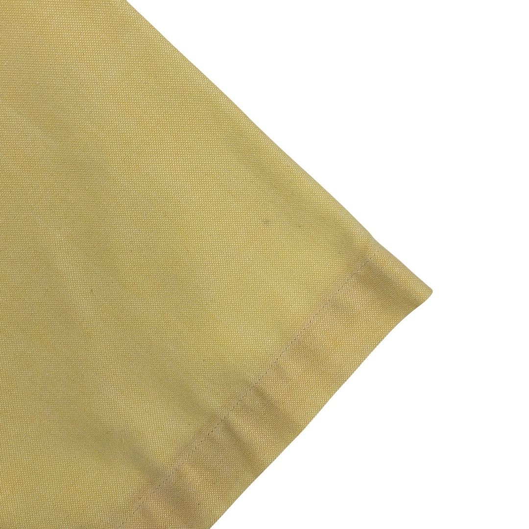 Vintage LLBean short-sleeved button-down shirt from the 1980'S to 1990s, made in the USA, size L. cotton yellow type Vintage Second Hand