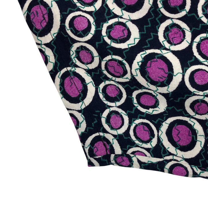 CITY STREETS all-over print short-sleeved rayon shirt, men's size L Rayon black type Vintage Second Hand