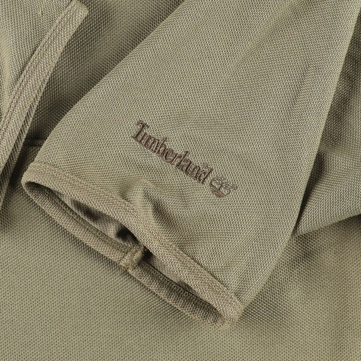 Timberland Men's Short Sleeve Pocket T-Shirt, Size L cotton Khaki type Vintage Second Hand