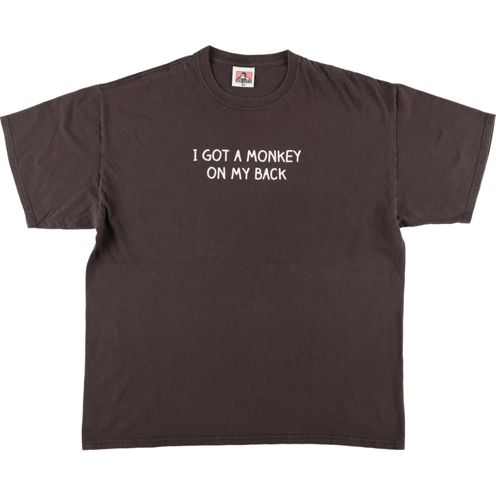 Ben Davis Short Sleeve Printed T-Shirt, Men's Size XL cotton brown type Vintage Second Hand