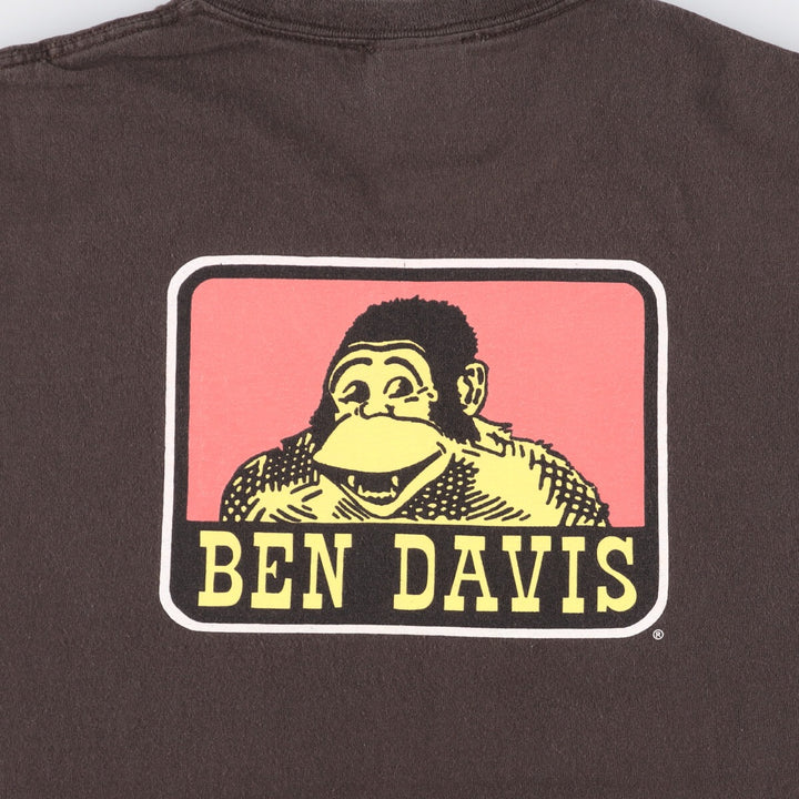 Ben Davis Short Sleeve Printed T-Shirt, Men's Size XL cotton brown type Vintage Second Hand
